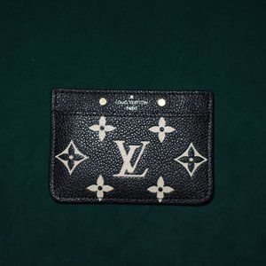 Louis Vuitton Empreinte Card Holder Black Beige